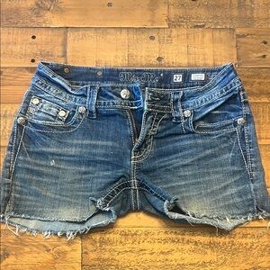 Miss Me Blue Denim Cutoff Shorts